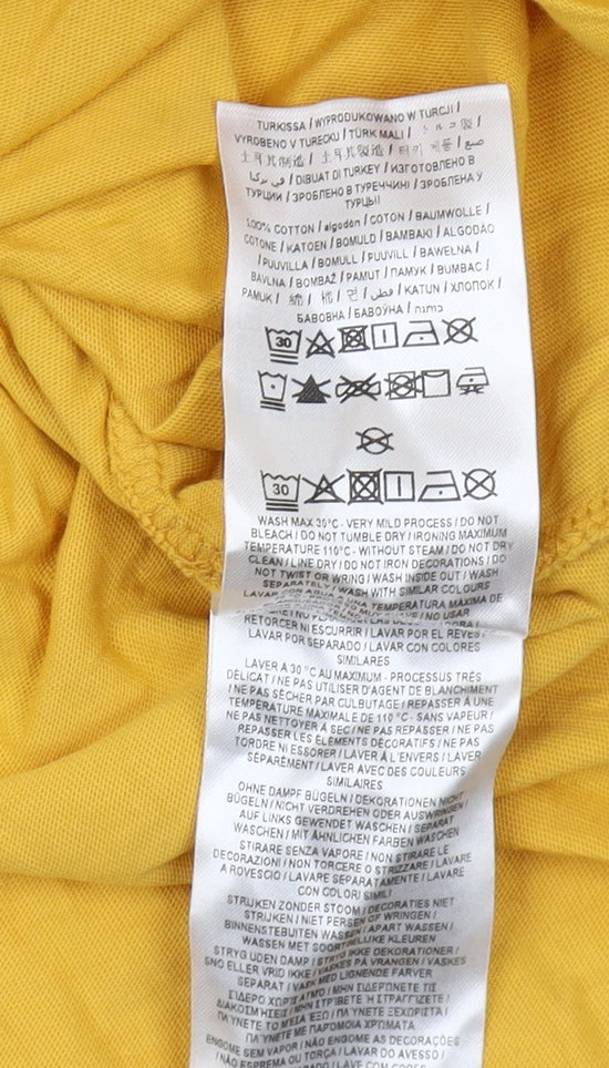 Mens UK Size S GUESS Yellow  T-Shirt