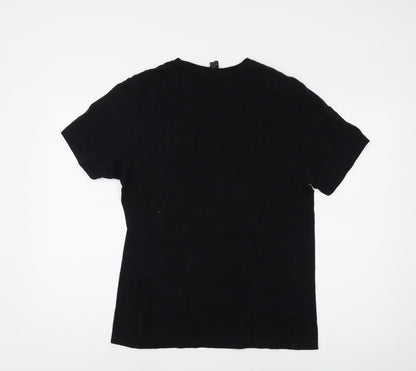 Mens UK Size M Gildan Black  T-Shirt