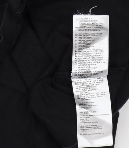 Adidas Black Unisex XS T-Shirt Casual Style Crew Neck