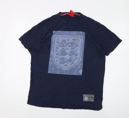 Mens UK Size L England Blue  T-Shirt