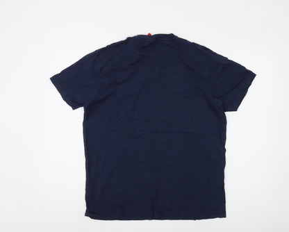 Mens UK Size L England Blue  T-Shirt