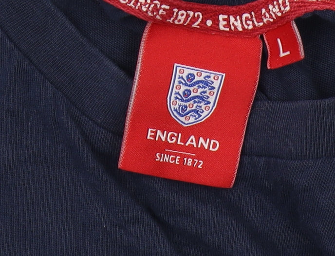 Mens UK Size L England Blue  T-Shirt