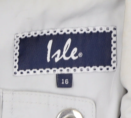 Womens UK Size 16 Isle White Basic Jacket