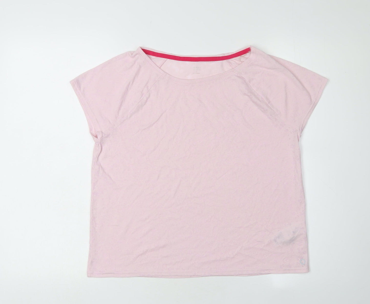 Womens UK Size 12 Marks and Spencer Pink Basic T-Shirt