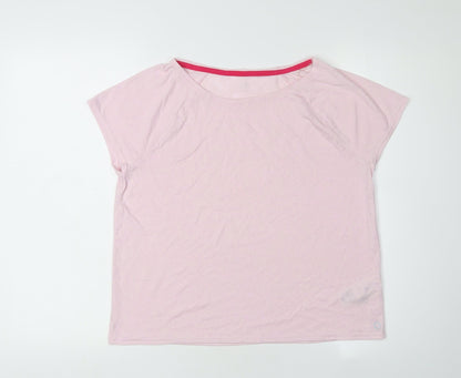 Womens UK Size 12 Marks and Spencer Pink Basic T-Shirt