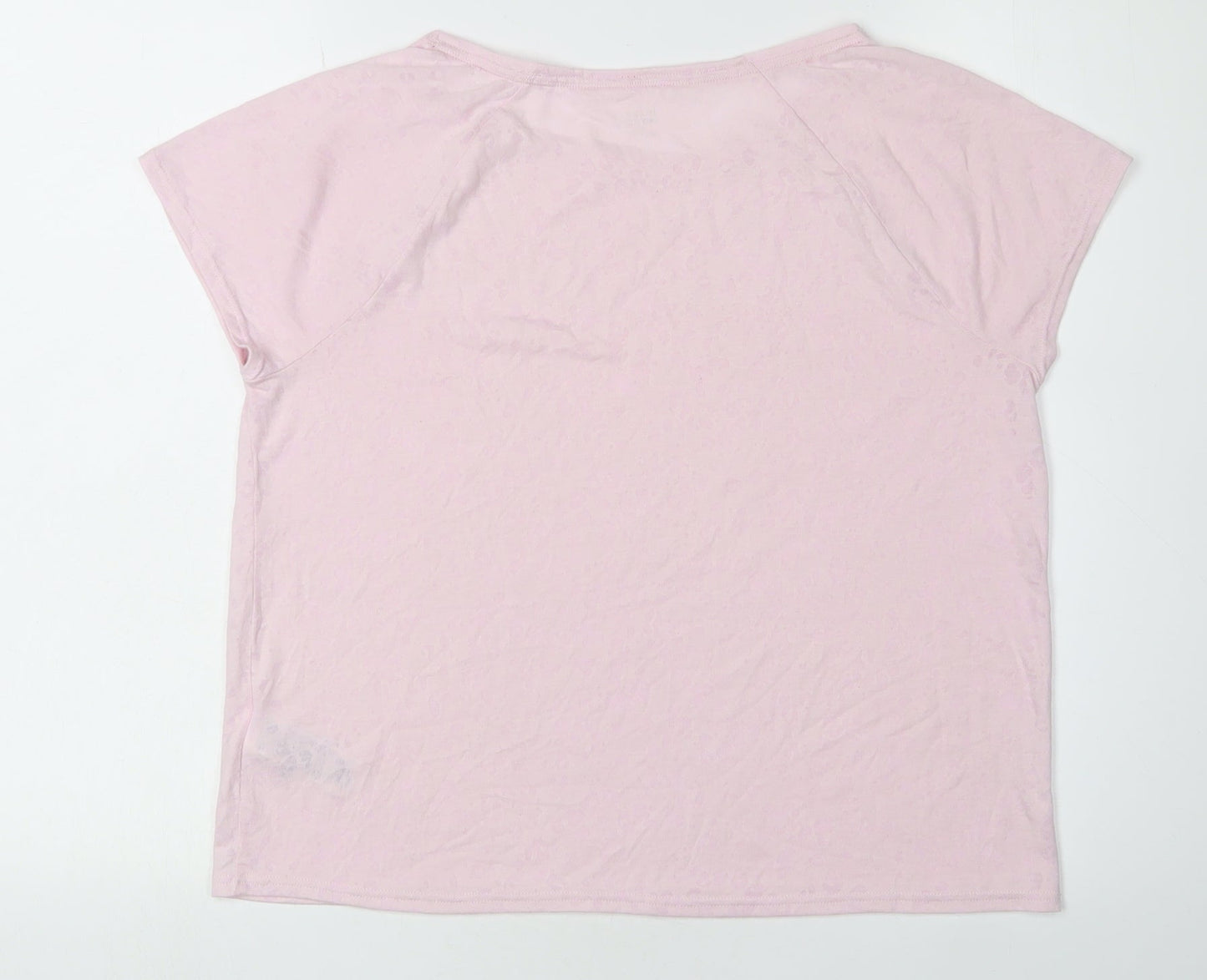 Womens UK Size 12 Marks and Spencer Pink Basic T-Shirt