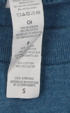 Womens UK Size S Bella + Canvas Blue Basic T-Shirt