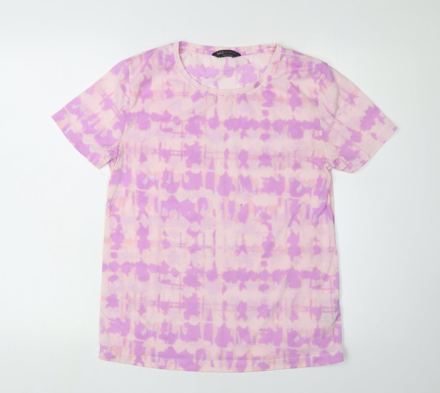 Womens UK Size 8 Marks and Spencer Pink Basic T-Shirt