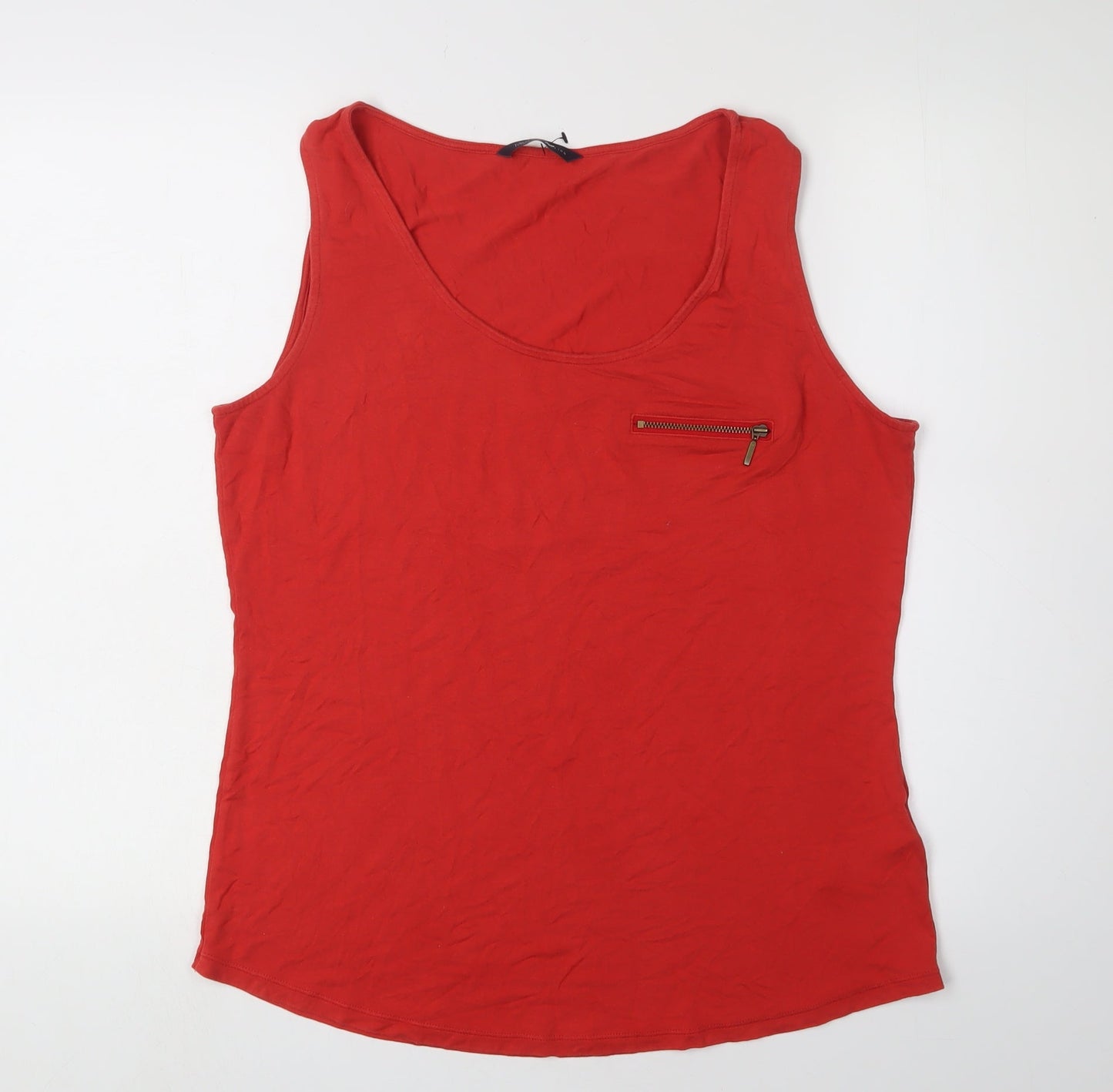 Womens UK Size 14 Marks and Spencer Red Basic Tank