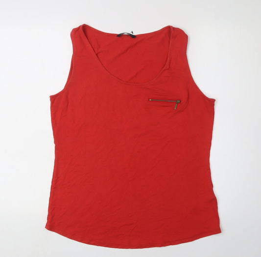 Womens UK Size 14 Marks and Spencer Red Basic Tank