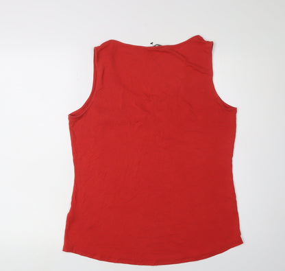 Womens UK Size 14 Marks and Spencer Red Basic Tank