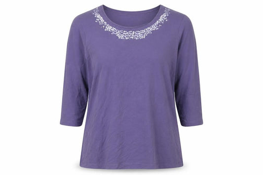 Womens UK Size 16 Marks and Spencer Purple Basic T-Shirt