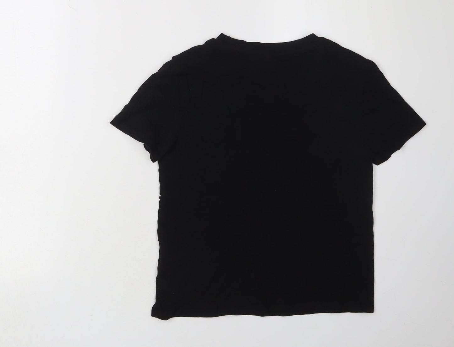 Womens UK Size XS H&M Black Basic T-Shirt