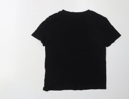 Womens UK Size XS H&M Black Basic T-Shirt