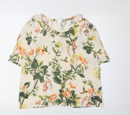 Womens UK Size L H&M Multicoloured Basic T-Shirt