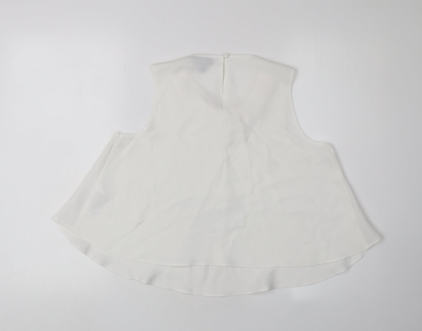 Womens UK Size UK 10 Topshop White Basic Blouse