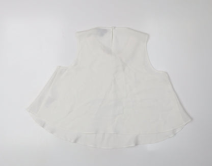 Womens UK Size UK 10 Topshop White Basic Blouse