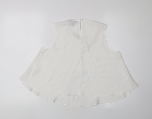 Womens UK Size UK 10 Topshop White Basic Blouse