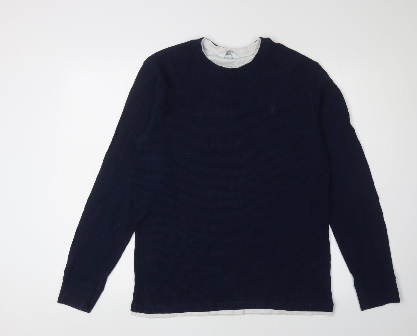Mens UK Size M NEXT Blue Pullover Sweatshirt