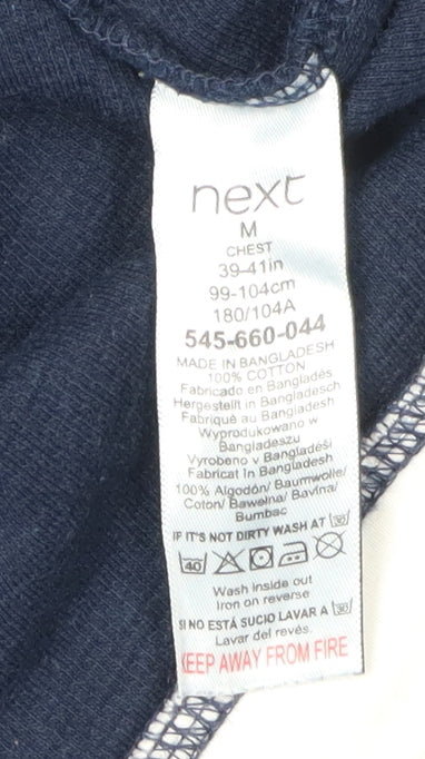Mens UK Size M NEXT Blue Pullover Sweatshirt