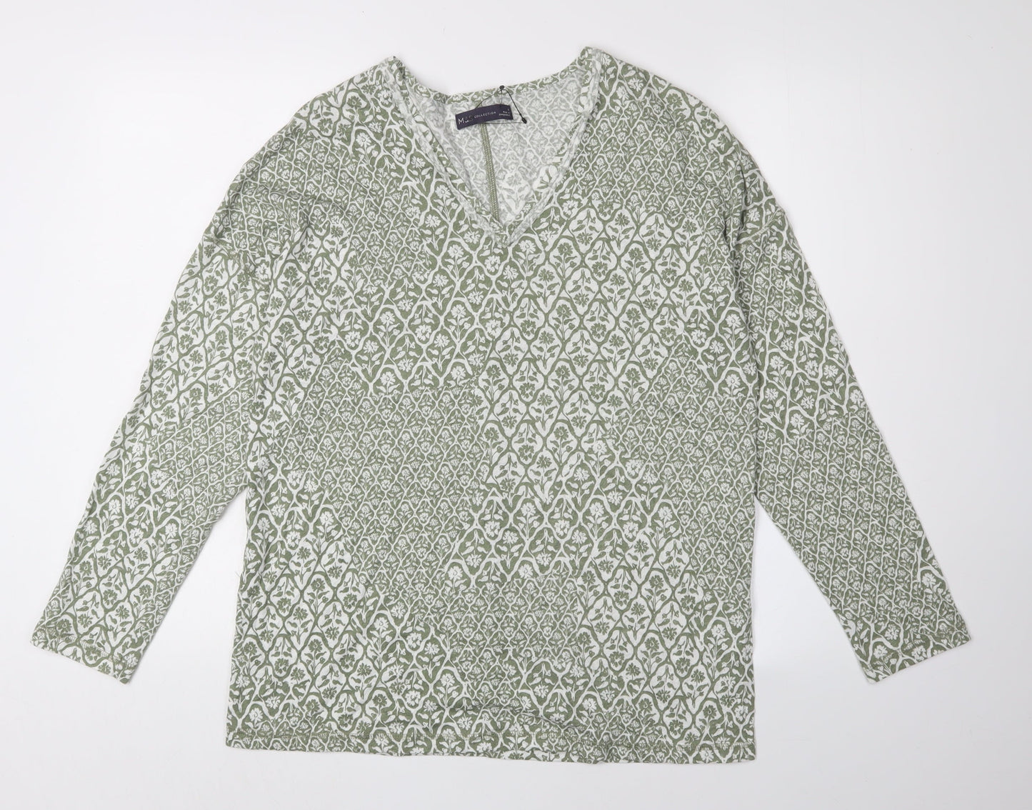 Womens UK Size 8 Marks and Spencer Green Basic Blouse