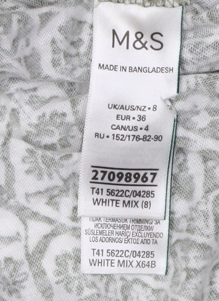 Womens UK Size 8 Marks and Spencer Green Basic Blouse