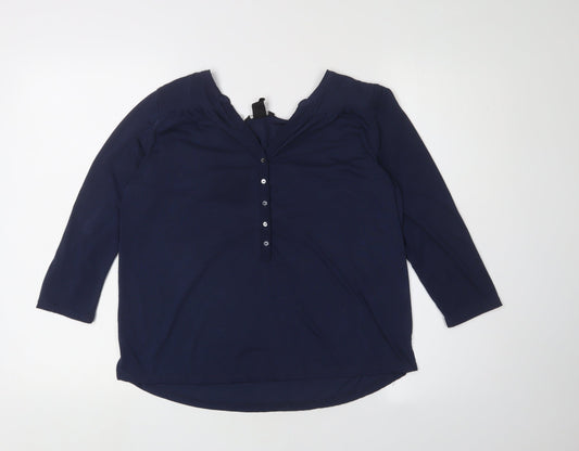Womens UK Size 12 H&M Blue  Blouse