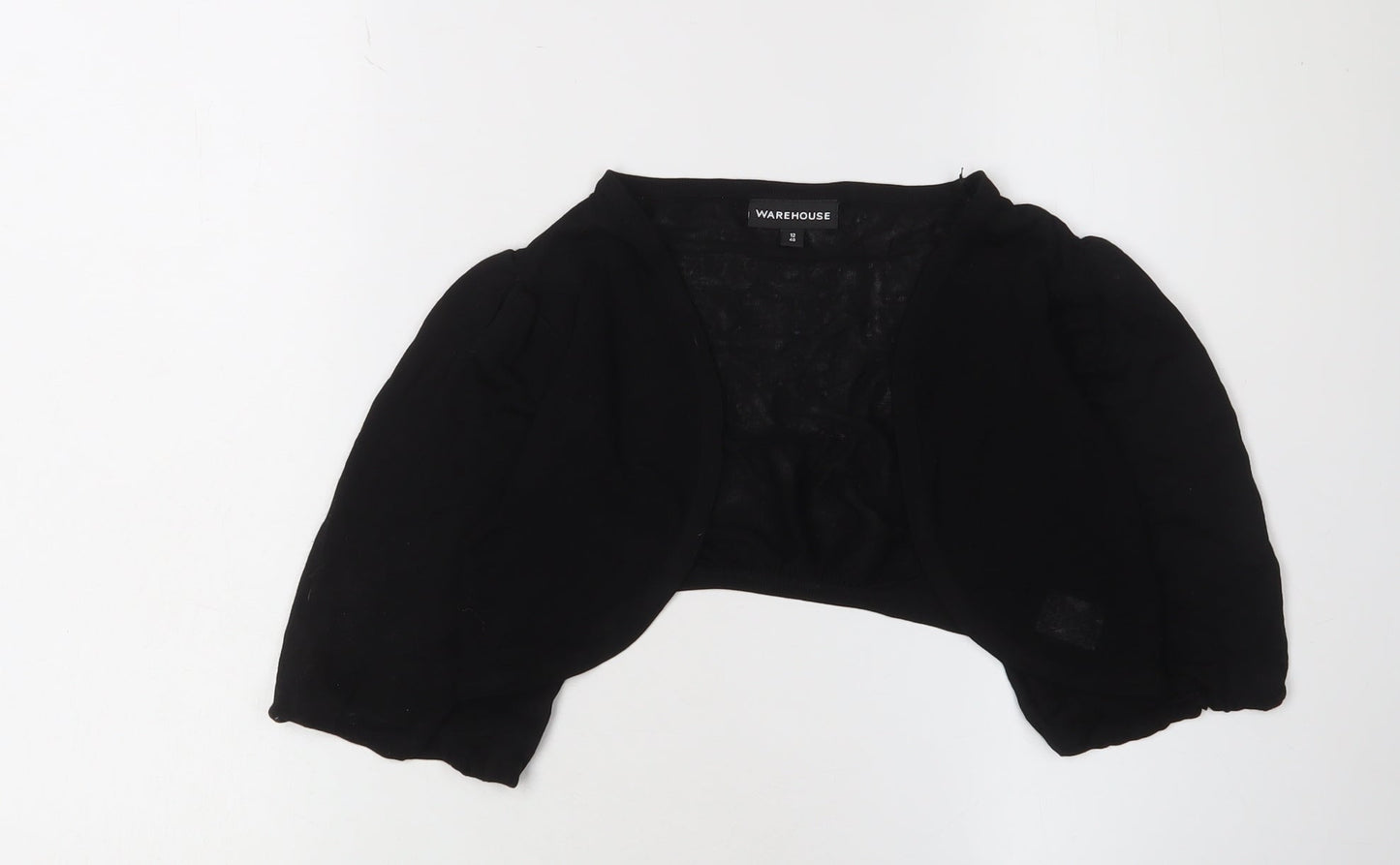 Womens UK Size 12 Warehouse Black Shrug Cardigan
