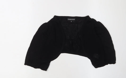 Womens UK Size 12 Warehouse Black Shrug Cardigan