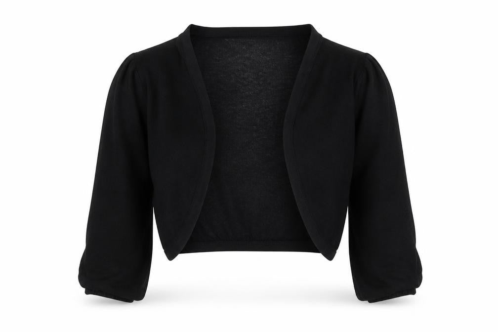 Womens UK Size 12 Warehouse Black Shrug Cardigan