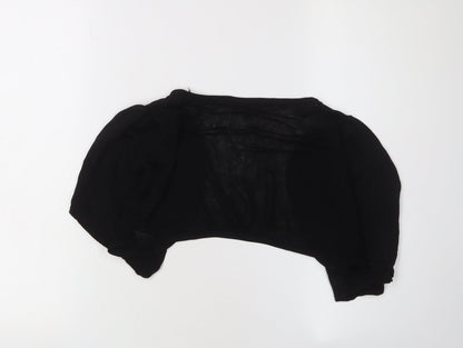 Womens UK Size 12 Warehouse Black Shrug Cardigan