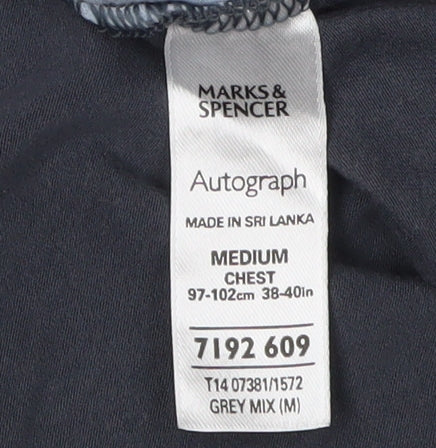 Unisex Adults UK Size M Marks and Spencer Grey Basic T-Shirt