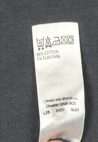 Unisex Adults UK Size M Marks and Spencer Grey Basic T-Shirt