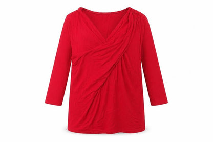 Womens UK Size 16 Debenhams Red Wrap Blouse