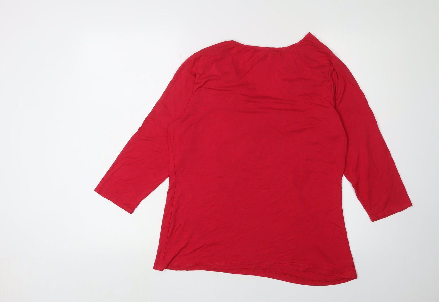 Womens UK Size 16 Debenhams Red Wrap Blouse