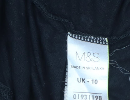 Womens UK Size 10 Marks and Spencer Black Basic Tank