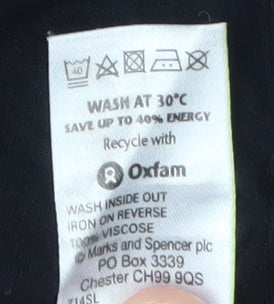 Womens UK Size 10 Marks and Spencer Black Basic Tank