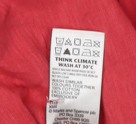 Womens UK Size 8 Marks and Spencer Pink Basic T-Shirt