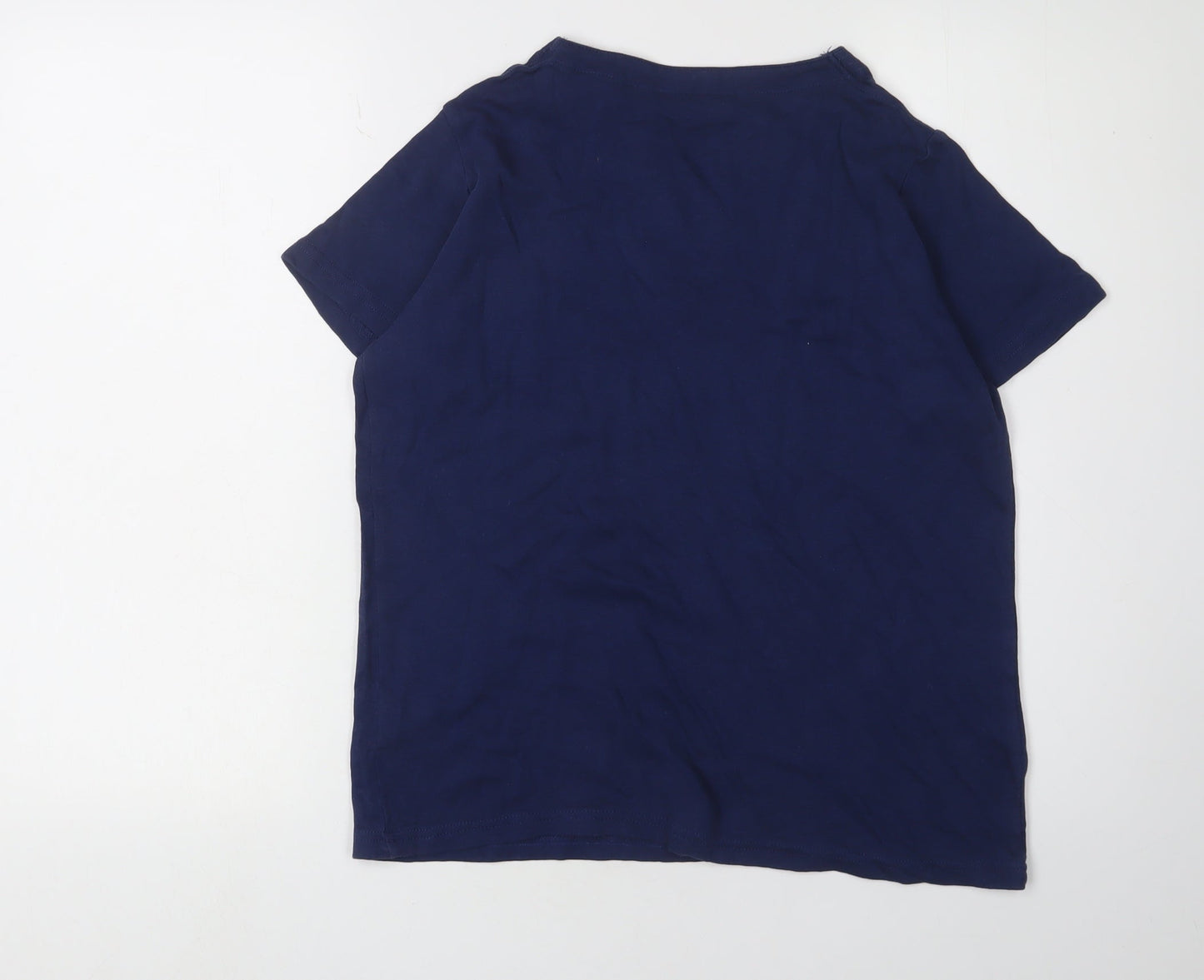 Womens UK Size M Isle Blue Basic T-Shirt