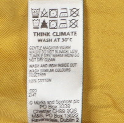 Marks and Spencer Yellow Sports T-Shirt, 3XL, Graphic Print