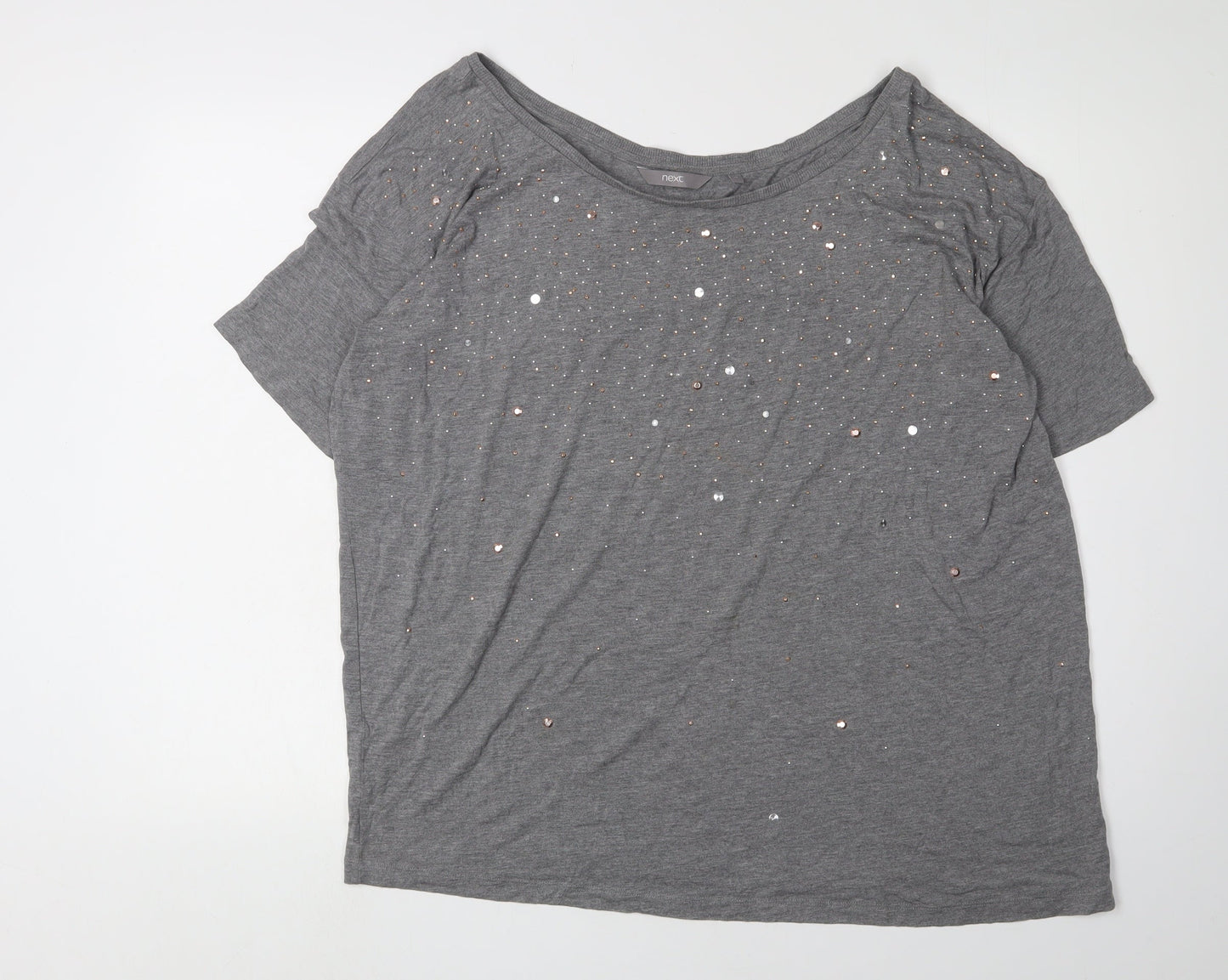 Womens UK Size 14 NEXT Grey Basic T-Shirt