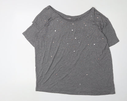 Womens UK Size 14 NEXT Grey Basic T-Shirt