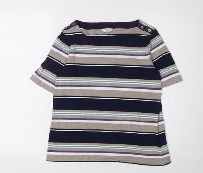 Womens UK Size 12 Marks and Spencer Multicoloured Basic T-Shirt
