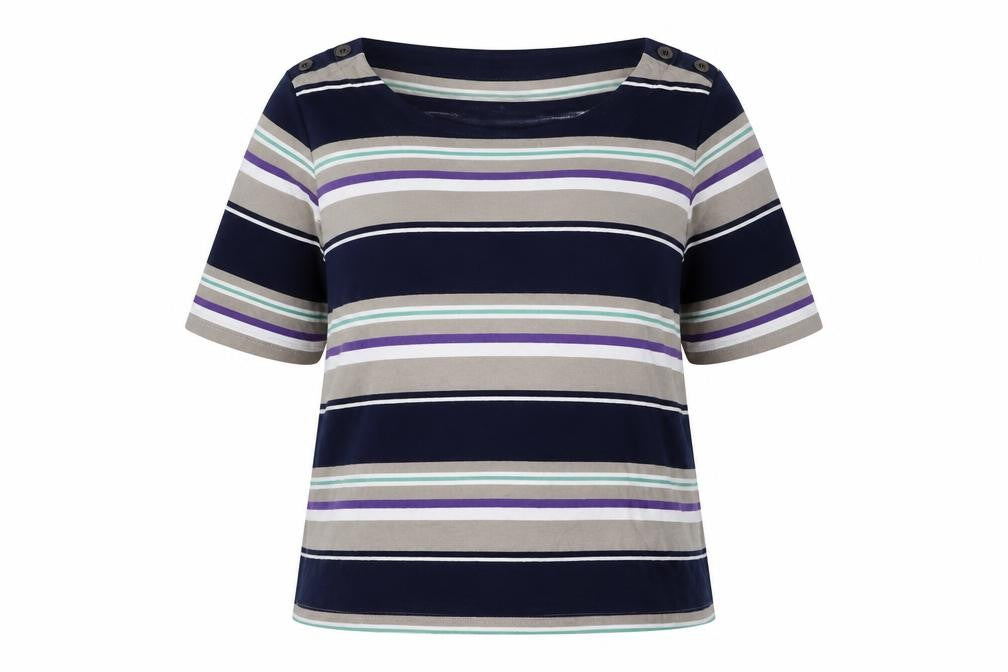 Womens UK Size 12 Marks and Spencer Multicoloured Basic T-Shirt
