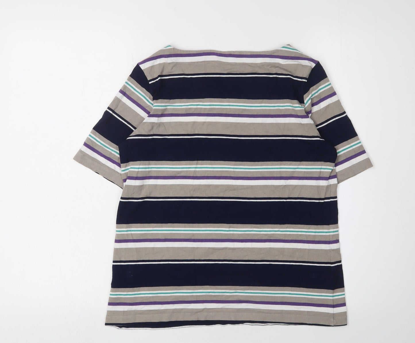 Womens UK Size 12 Marks and Spencer Multicoloured Basic T-Shirt