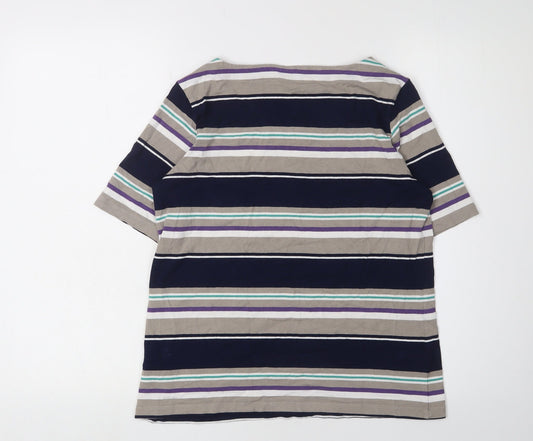 Womens UK Size 12 Marks and Spencer Multicoloured Basic T-Shirt