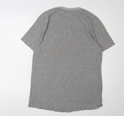 Next Unisex Kids Grey Striped T-Shirt 16 Years Basic Tee