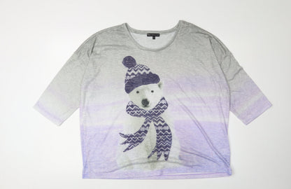 Womens UK Size 16 NEXT Multicoloured Basic T-Shirt