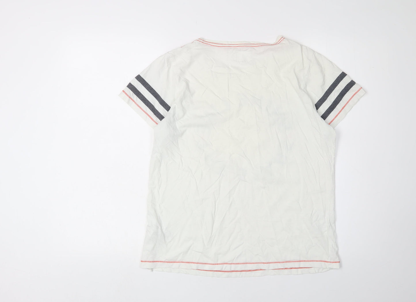 Womens UK Size 12 NEXT White Ringer T-Shirt