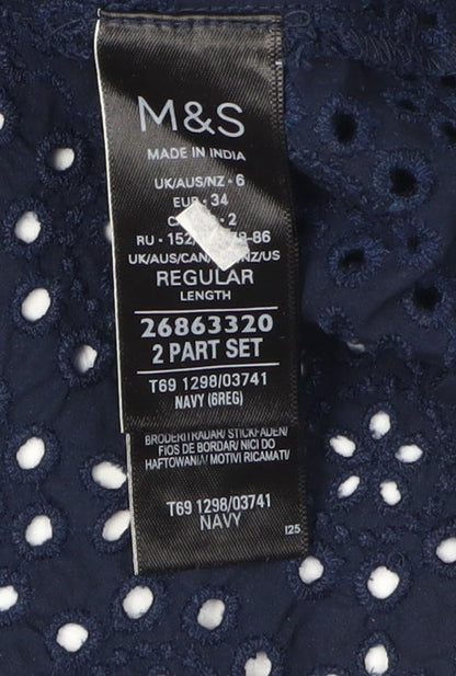Marks and Spencer Women Blue Fit & Flare Dress Size 6